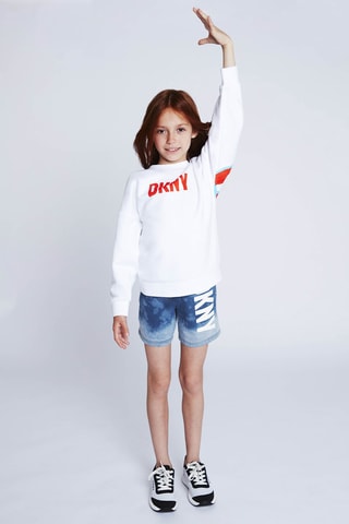 Sweat oversize Blanc et rouge - DKNY