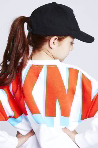 Sweat oversize Blanc et rouge - DKNY
