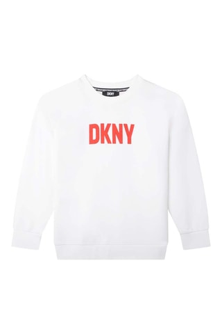 Sweat oversize Blanc et rouge - DKNY