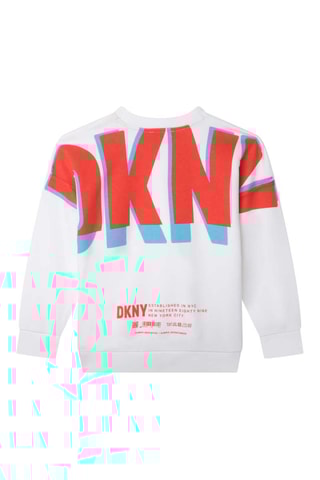 Sweat oversize Blanc et rouge - DKNY