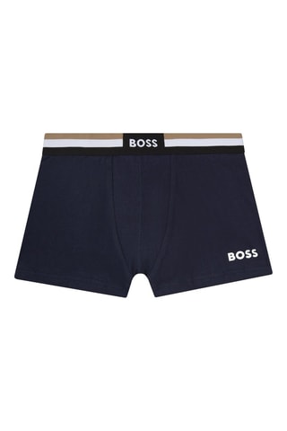 2 boxers Bleu marine et gris chiné - Hugo Boss