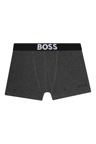 2 boxers - Gris foncé chiné et kaki - Hugo Boss