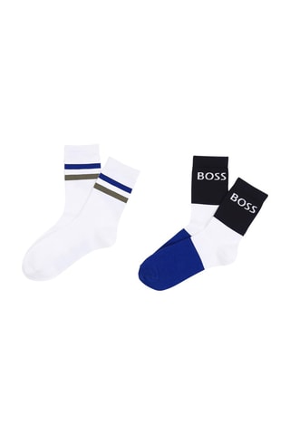 2 paires de chaussettes Blanc et indigo - Hugo Boss