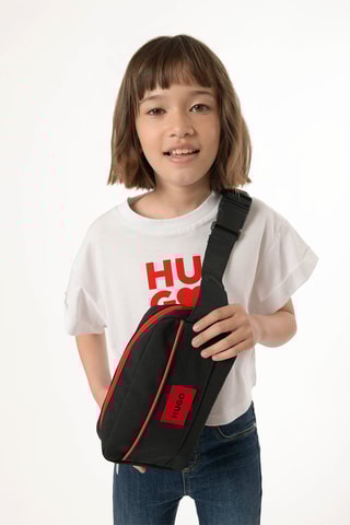 T-shirt en coton biologique - Blanc et rouge