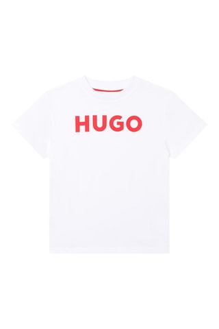 T-shirt en coton biologique - Blanc et rouge