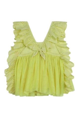 Blouse bi-matière Jaune - Billieblush