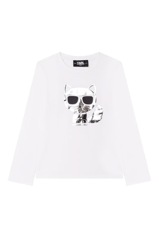 T-shirt en coton biologique - Blanc - Karl Lagerfeld