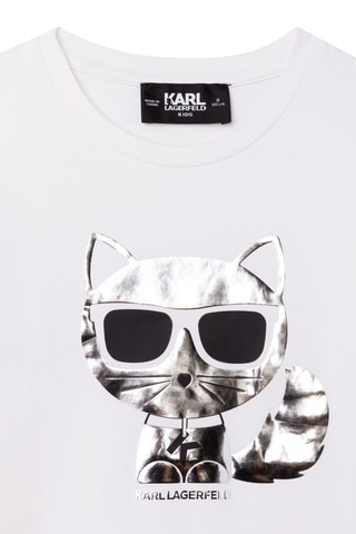 T-shirt en coton biologique - Blanc - Karl Lagerfeld