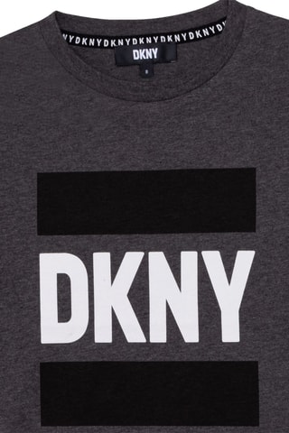 T-shirt en coton biologique - Anthracite chiné - DKNY