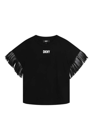 T-shirt à franges - Noir - DKNY