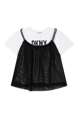 T-shirt 2-en-1 - Noir et blanc - DKNY