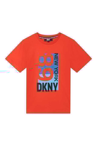T-shirt en coton biologique - Rouge - DKNY