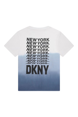 T-shirt - Blanc et bleu - DKNY