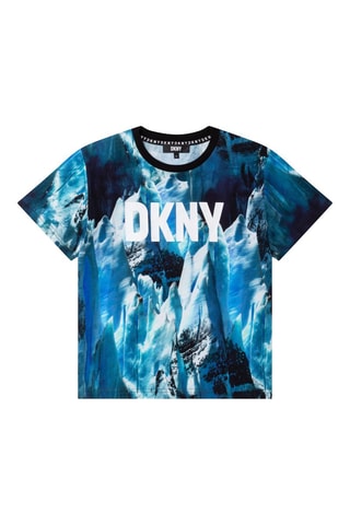 T-shirt tie and dye - Bleu - DKNY