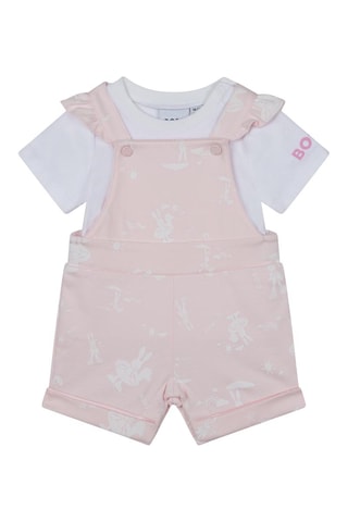 Salopette et t-shirt Rose et blanc - Hugo Boss