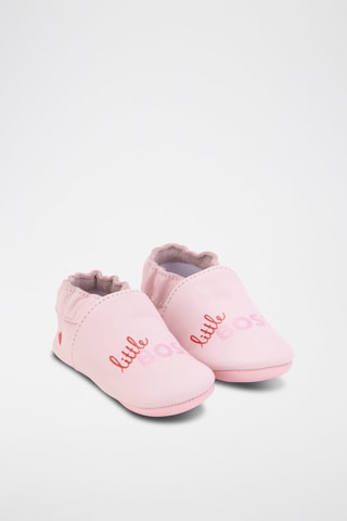 Chaussons en cuir de mouton Rose - Hugo Boss