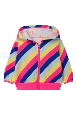 Gilet à capuche Fuchsia et bleu - Billieblush