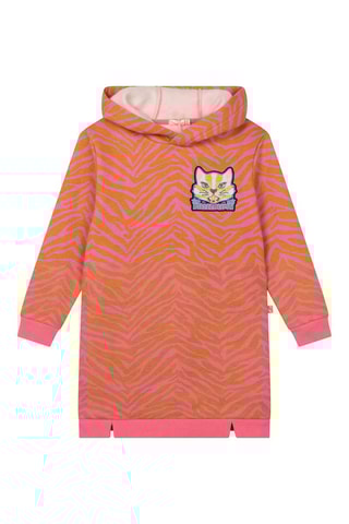 Robe sweat à capuche Camel et rose - Billieblush
