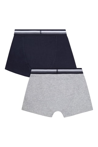 2 boxers Bleu marine et gris chiné - Hugo Boss