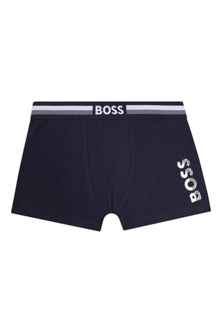 2 boxers Bleu marine et gris chiné - Hugo Boss