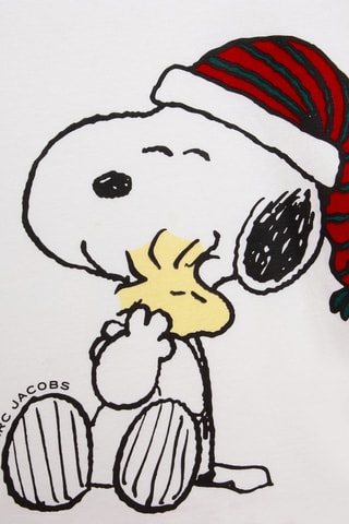 T-shirt en coton biologique Snoopy et Woodstock Snoopy et les Peanuts - Blanc - Marc Jacobs