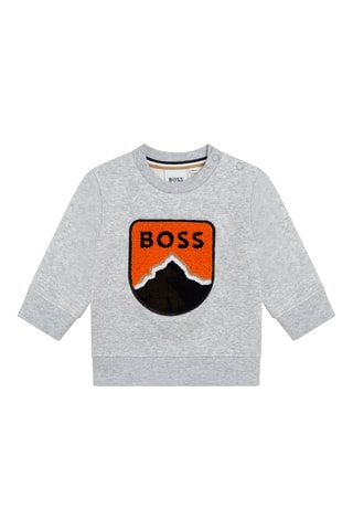 Sweat à capuche Gris clair chiné - Hugo Boss