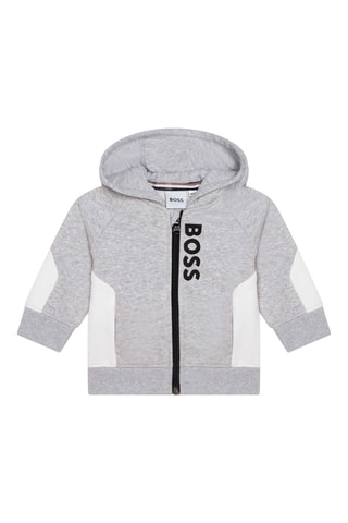 Sweat à capuche Gris clair chiné - Hugo Boss