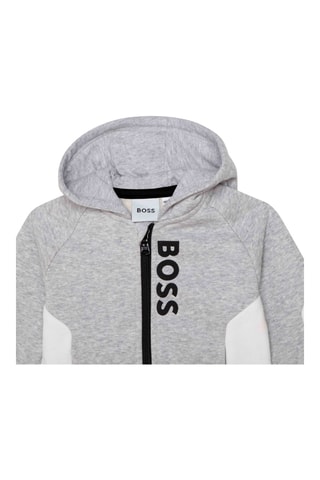 Sweat à capuche Gris clair chiné - Hugo Boss