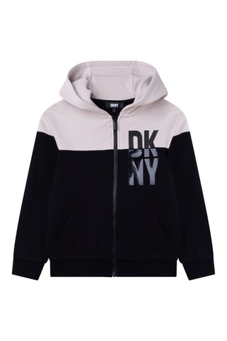 Sweat à capuche Rose clair et noir - DKNY