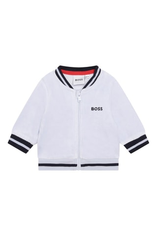Sweat et jogging en velours et coton biologique - Blanc - Hugo Boss