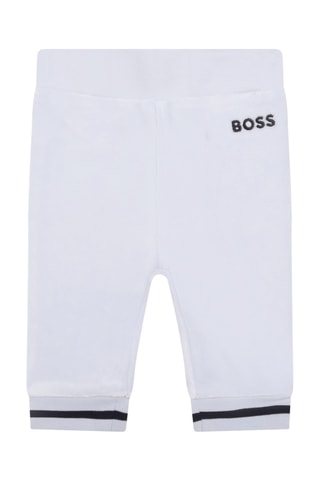 Sweat et jogging en velours et coton biologique - Blanc - Hugo Boss