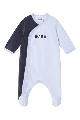 Grenouillère en coton biologique Bleu - Hugo Boss