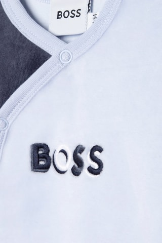 Grenouillère en coton biologique Bleu - Hugo Boss