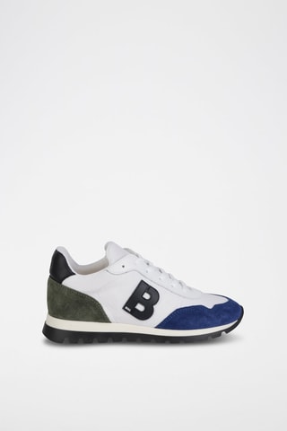 Baskets en cuir et cuir velours Blanc - Hugo Boss