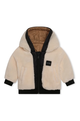 Veste réversible à capuche Beige et noir - Hugo Boss