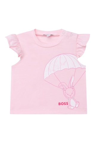T-shirt en coton biologique - Nude  - Hugo Boss