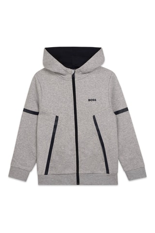 Sweat à capuche Gris clair chiné - Hugo Boss