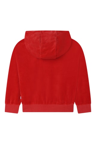 Sweat en velours - Rouge - Boss