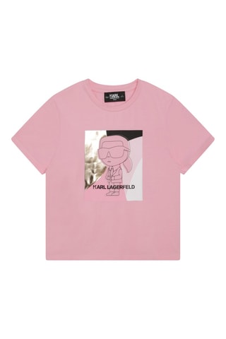 T-shirt en coton biologique - Rose - Karl Lagerfeld