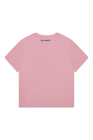T-shirt en coton biologique - Rose - Karl Lagerfeld