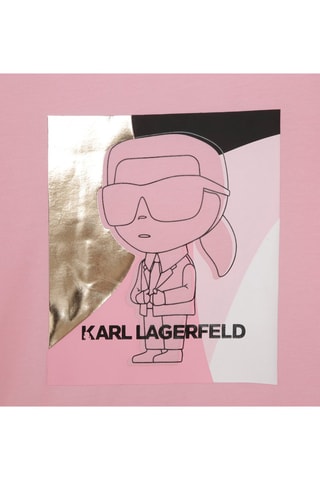 T-shirt en coton biologique - Rose - Karl Lagerfeld