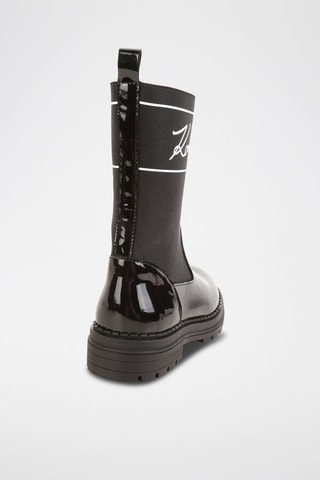 Bottes en cuir verni - Noir - Karl Lagerfeld