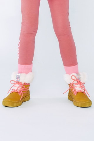 Bottines fourrées Moutarde et blanc