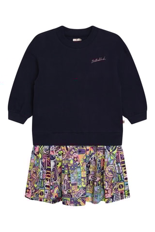 Robe trompe-l’œil - Noir et rose