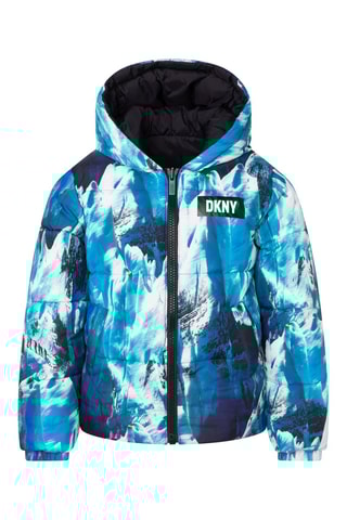 Doudoune réversible à capuche Bleu marine - DKNY