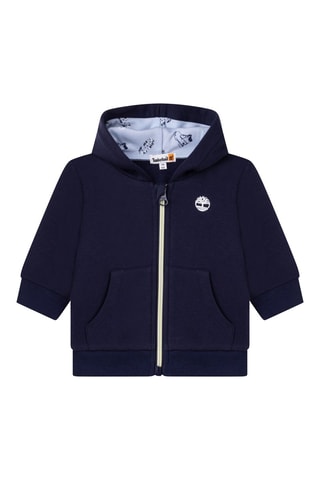 Sweat à capuche en coton biologique - Bleu marine