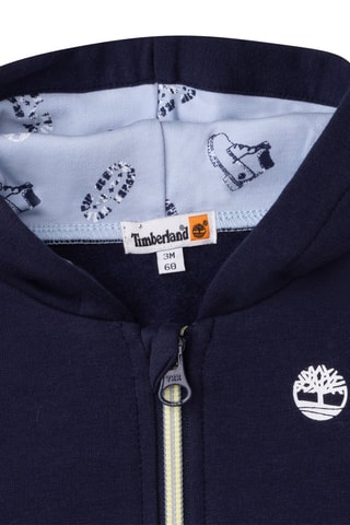 Sweat à capuche en coton biologique - Bleu marine