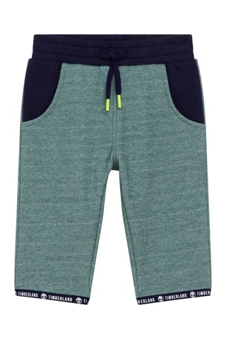 Jogging en coton biologique - Vert et noir