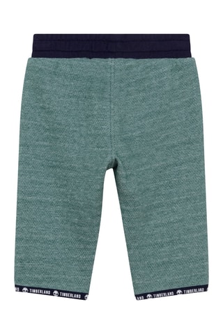Jogging en coton biologique - Vert et noir