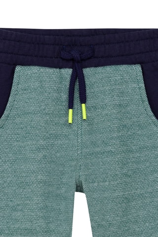 Jogging en coton biologique - Vert et noir
